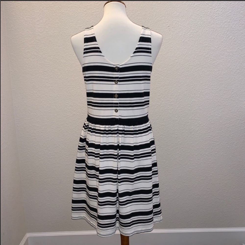 J. Crew White Dress with Black Stripes Size Large - Picture 2 of 5